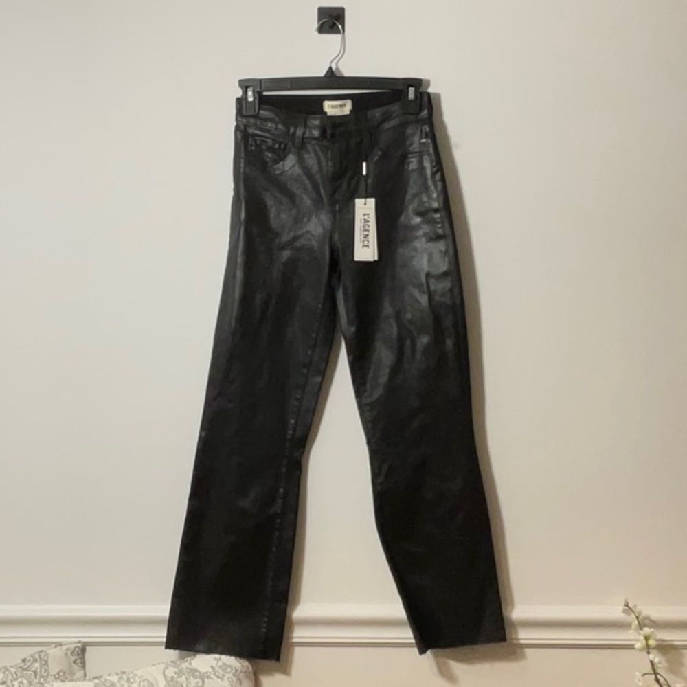 L'AGENCE Black Straight Leg Pants